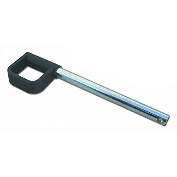 SB Distribution Ltd Pin, Tensile - 3/8" Dia - Locking Space 3-3/4" | Universal Fitness Eqpt Weight Stack SELECTOR Key | Ring-Knob | Chrome Plated |