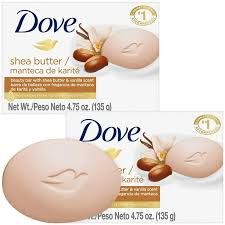 DOVE SHEA BUTTER BAR SOAP  135 G / 4.75 OZ For Nourished Enriches Skin