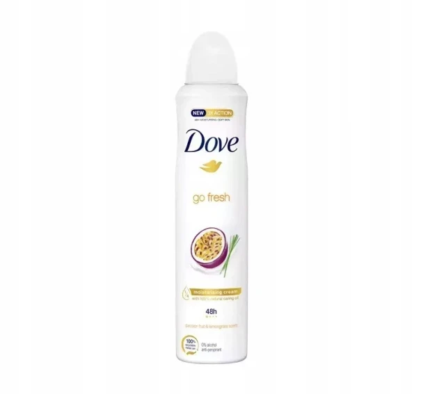 DOVE DEODORANT SPRAY 150 ML / 5.07 OZ PASSION FRUIT SCENT PK6
