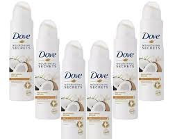 DOVE DEO SPRAY 250 ML / 8.45OZ COCONUT & JASMINE FLOWER PK6