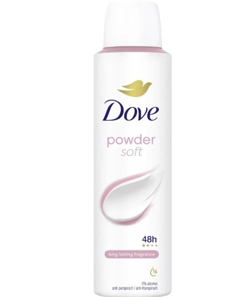 DOVE DEODORANT SPRAY 150 ML / 5.07 OZ POWDER SOFT PK4