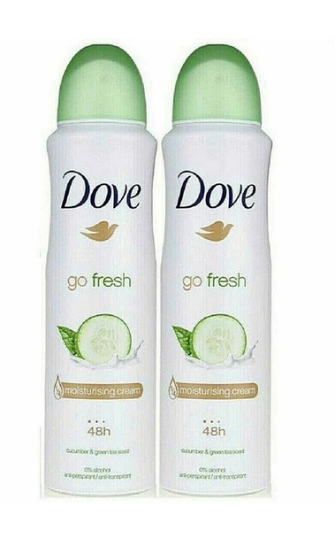 Dove Go Fresh Cucumber & Green Tea Deodorant 48h Spray 250ml /8.45ozPK3