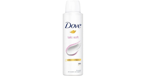 Dove Talc Soft Antiperspirant Deodorant Spray for Women – 150ml, 48-Hour PK2