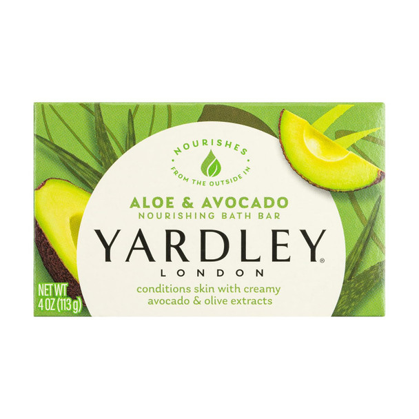 Yardley London Nourishing Aloe & Avocado, Bath Soap Ba Conditions Skin 4.0 oz  1 Soap