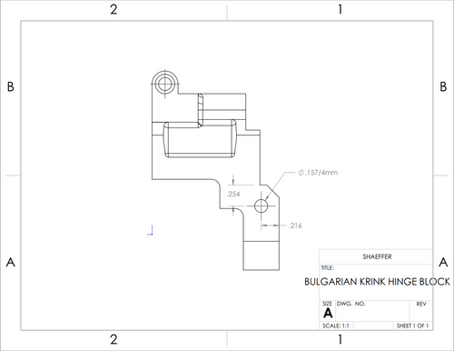 AKS-74u / Krink Hinge Block AKS-74u / Krink Hinge Block