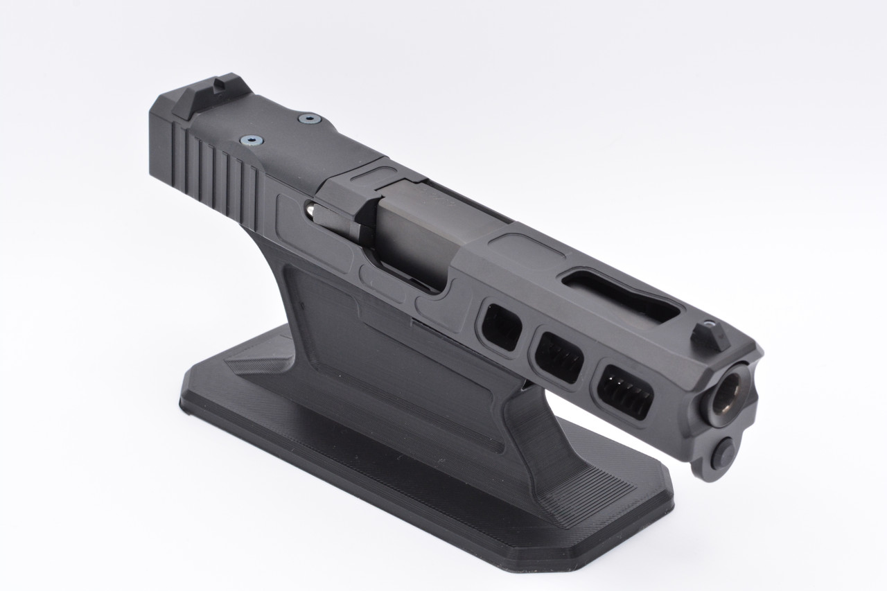 Oden Slide for Glock 19 Gen 1-3 with Black RMR Cover & DLC Barrel