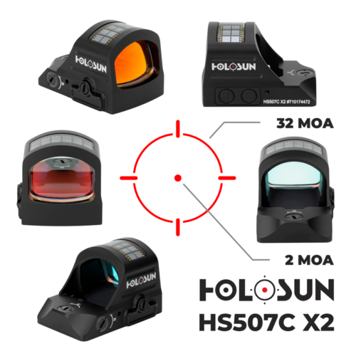 Desert Cat Holosun Open Reflex Optical Red Dot Sight HS507C X2