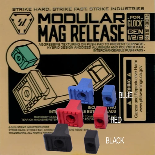 Strike Industries modular magazine release installed on Glock Gen 3