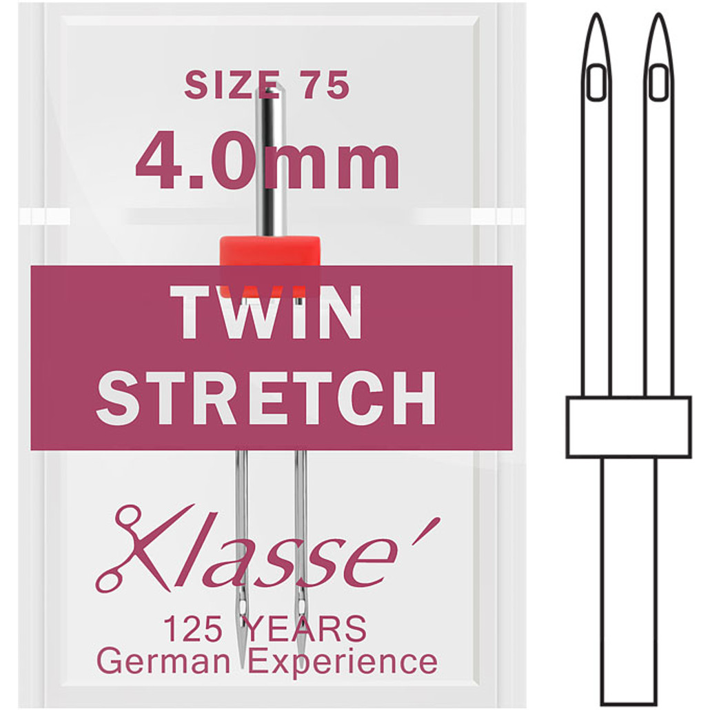 Klasse Twin Stretch 75 - 4.0mm Sewing Needles