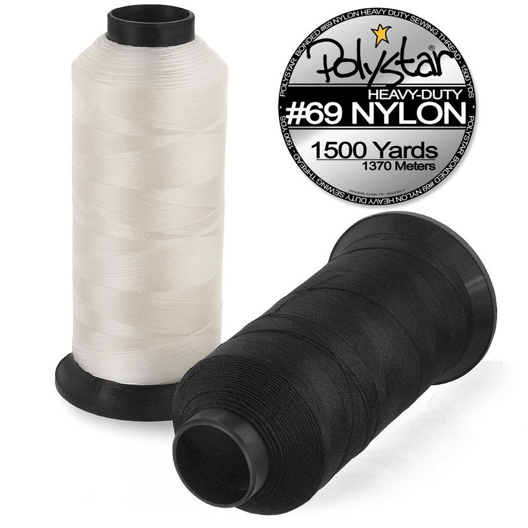 Polystar Nylon Sewing Thread - White or Black