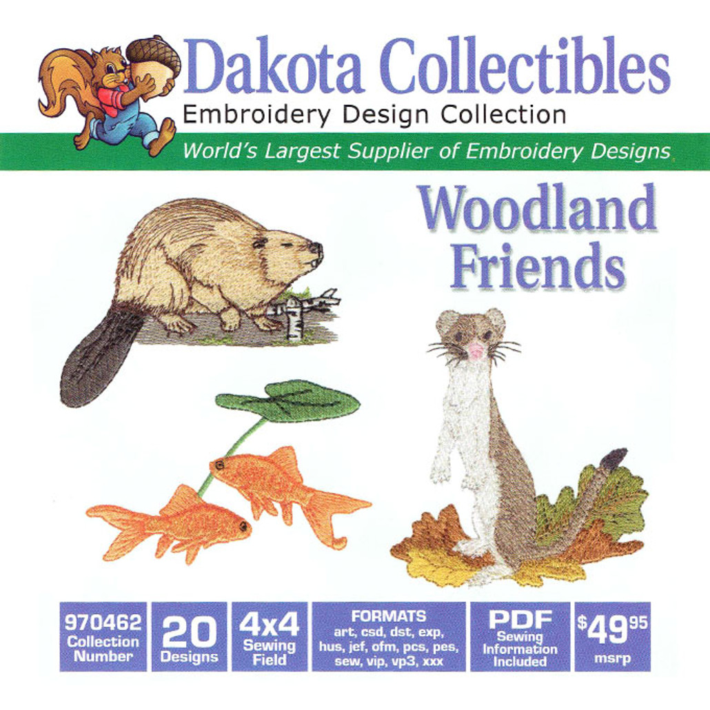 Dakota Collectibles Woodland Friends Embroidery Design CD