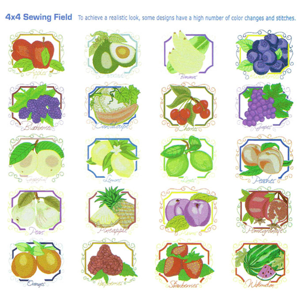 Dakota Collectibles Fruit Fancy Embroidery Design CD