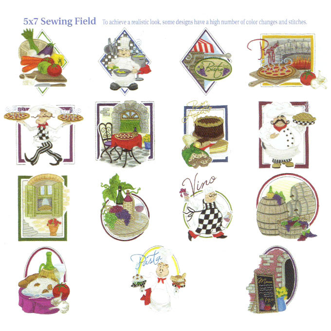 Dakota Collectibles Sewin' Big #35 Touch of Tuscany Embroidery Design CD