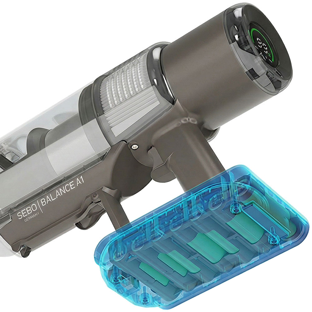 Sebo Balance A1 Cordless Lightweight Vacuum Cleaner with LED Display, Advanced Filtration, Electric Brush - Grey with FREE Shipping!