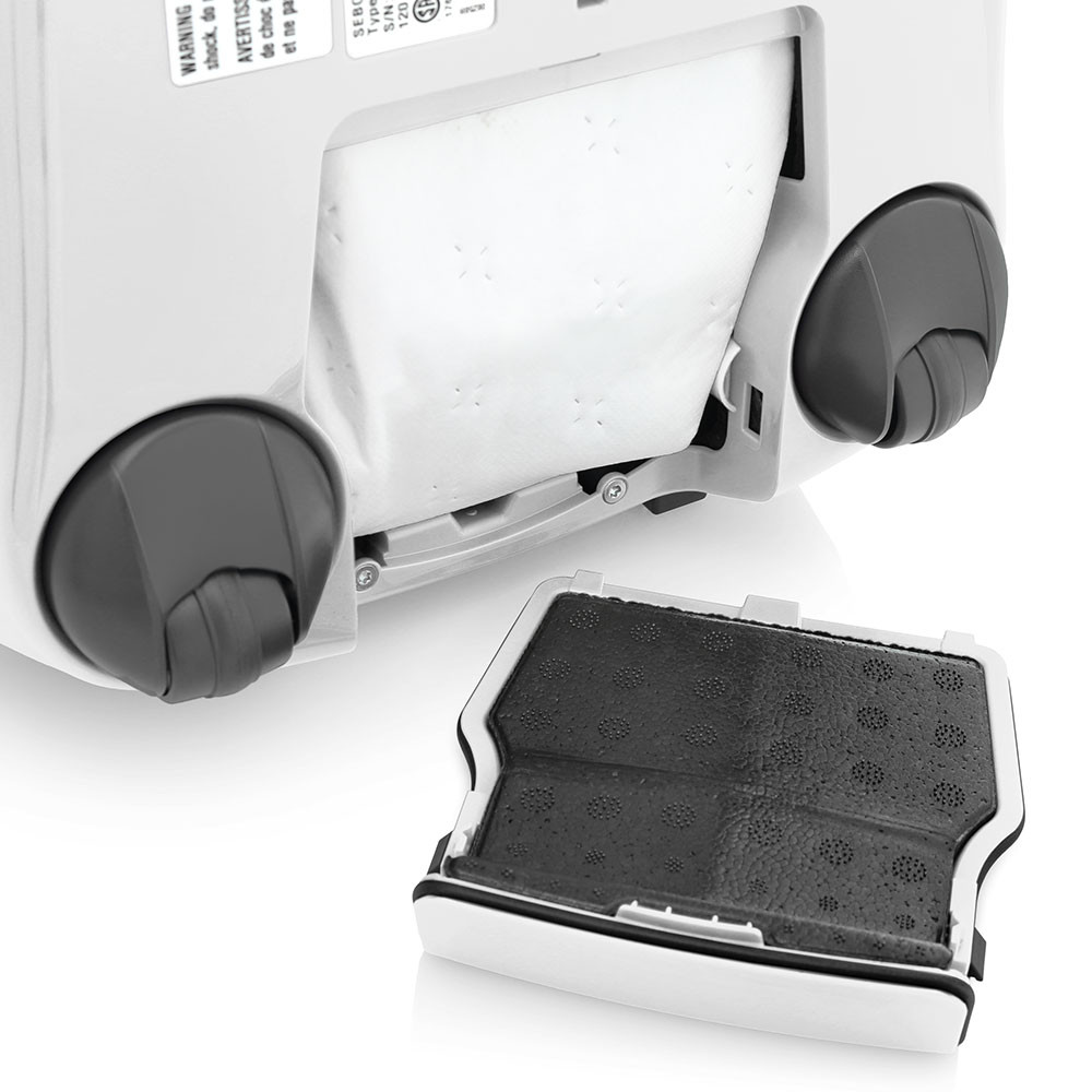 Sebo AIRBELT E3 Premium Canister Vacuum Cleaner White w/ ET-1 Electric Power Head + Parquet Floor Brush and FREE Overnight Delivery!