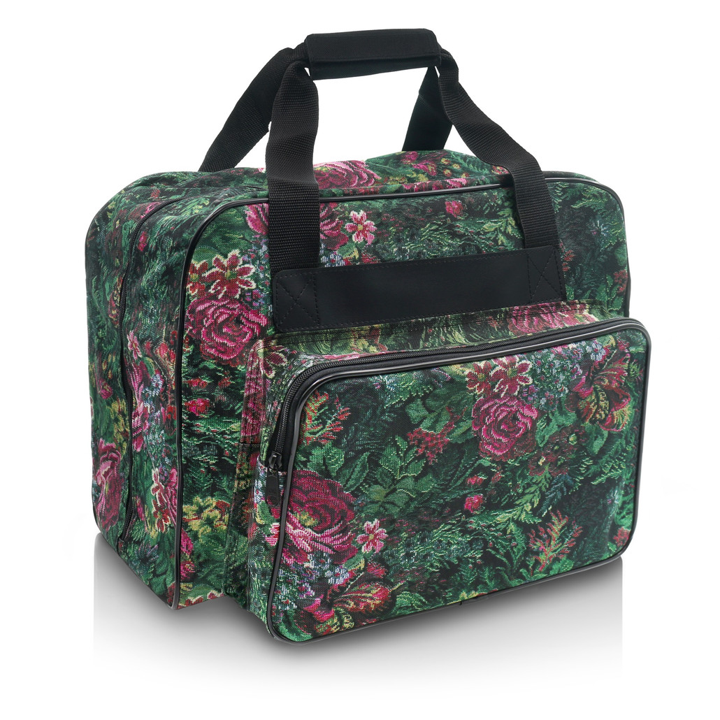 Distinctive Large Floral Pattern Premium Sewing Machine Universal Tote Bag