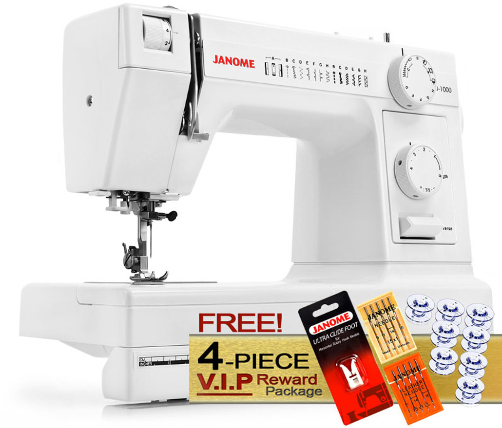 Janome HD1000 Heavy Duty Sewing Machine w/ FREE! 4-Piece V.I.P Reward Package and FREE! 2nd-Day Shipping