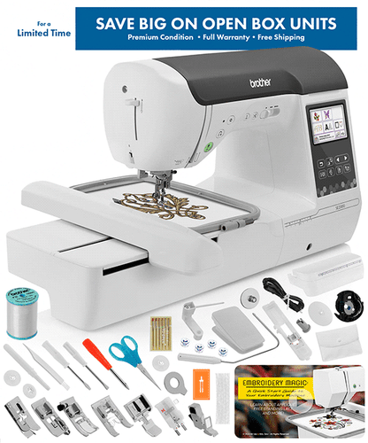 Brother SE2000 (SE 2000) 5" x 7" Field Size Sewing and Embroidery Machine - Cuts Jump Stitches, Wireless, WLAN - Includes Mr. Vac & Mrs. Sew - Embroidery Magic: Quick Start Video