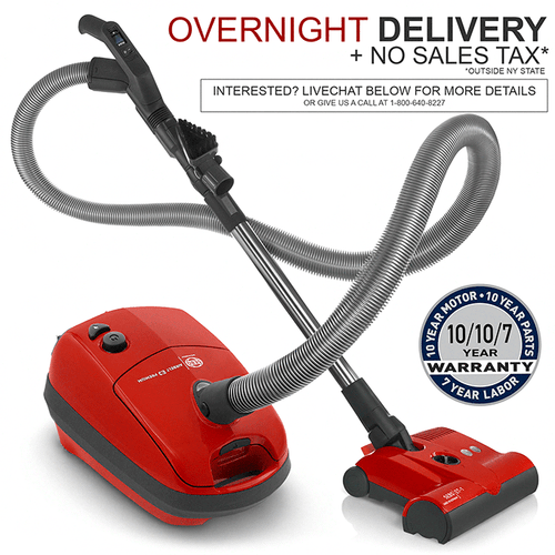 Sebo AIRBELT E3 Premium Canister Vacuum Cleaner w/ ET-1 Electric Power Head + Parquet Floor Brush and FREE Overnight Delivery!