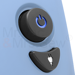 Easy Access On/Off and Cord Rewind Buttons with Soft Start Technology