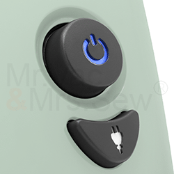 Easy Access On/Off and Cord Rewind Buttons with Soft Start Technology