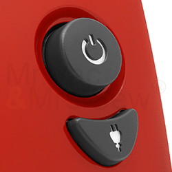 Easy Access On/Off and Cord Rewind Buttons with Soft Start Technology