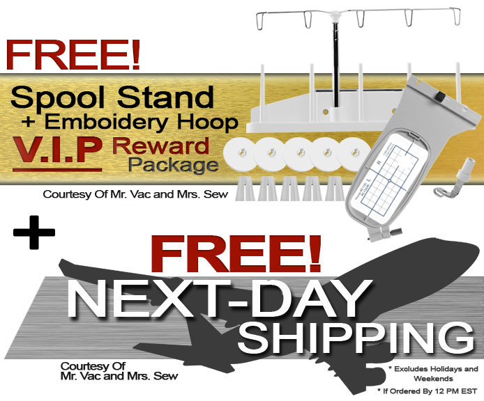 Janome Memory Craft 500e Embroidery Machine w/ V.I.P Reward Package and FREE! Next-Day Shipping