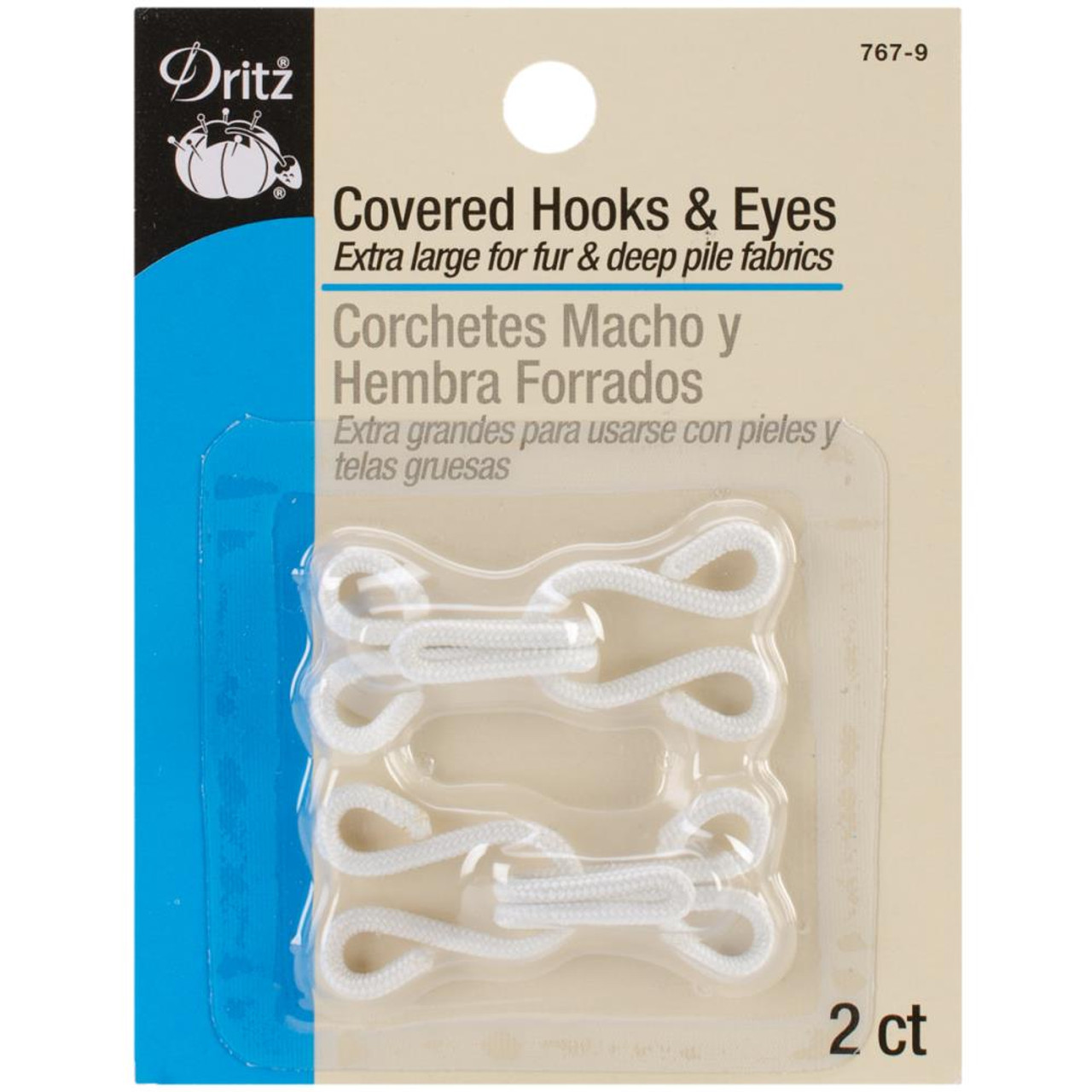  Dritz Nickel Hooks & Eyes Size 2