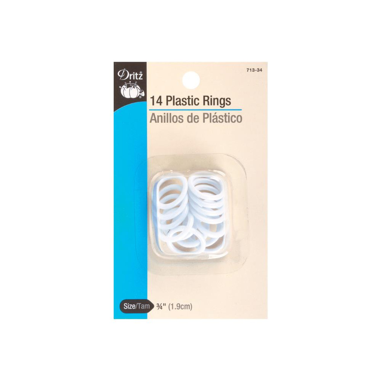 3/4 PLASTIC RINGS 14/PKG