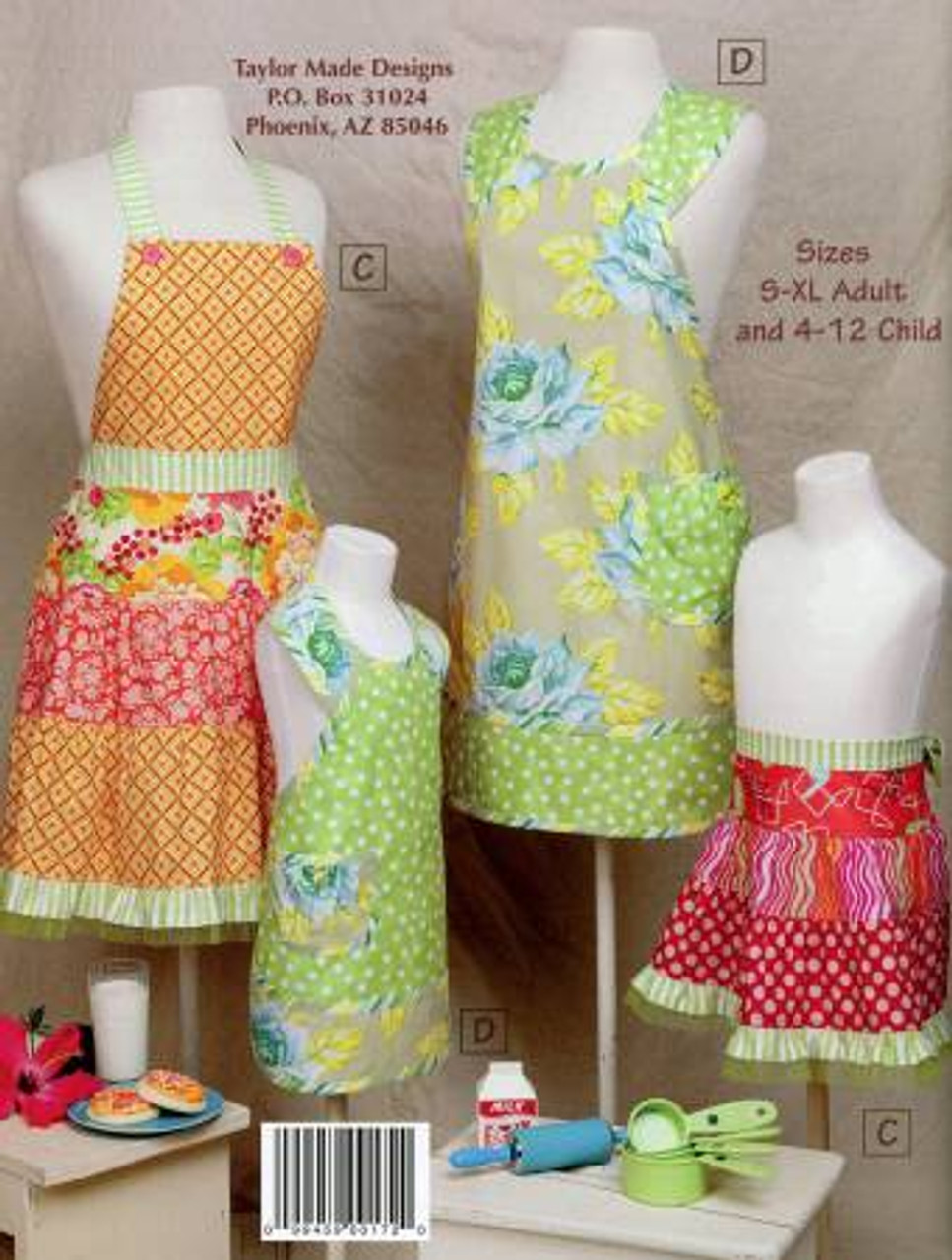 Hand Crafted Mother Daughter Matching Vintage Style Full Aprons In