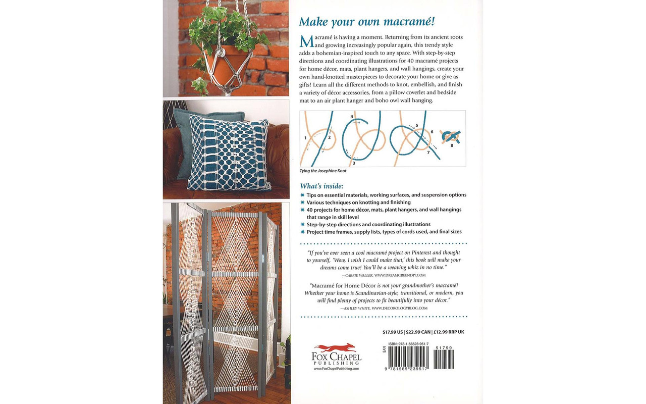 Easy Step by Step Patterns Macrame Book: Beginners Guide to Creating  Stunning Plant Hangers, Jewelry, and Wall Hangings