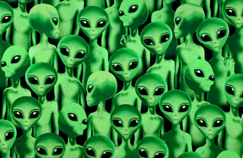 Packed Green Aliens