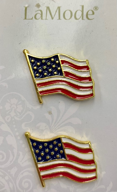 American Flag Shank Button