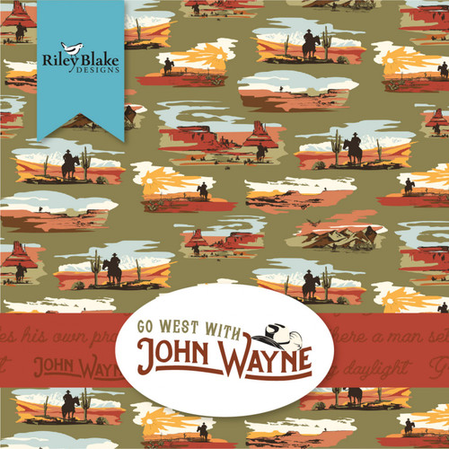 Go West With John Wayne 10in Squares