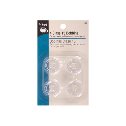 Plastic Class 15 Bobbins 4/Pkg