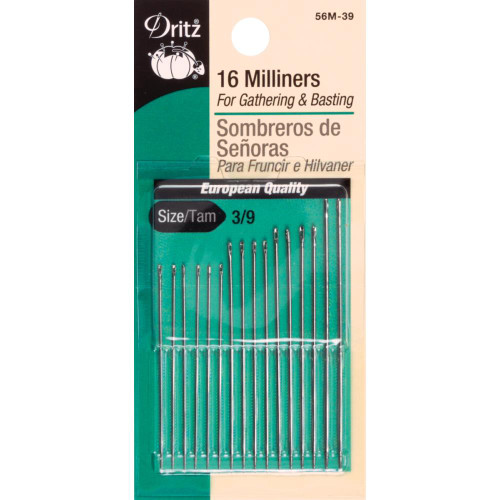 SZE 3/9 Milliners Hand Needles 16/Pkg