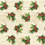 Cream Christmas Holly Leaf & Berry