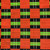 Red Green/Black Square African Print