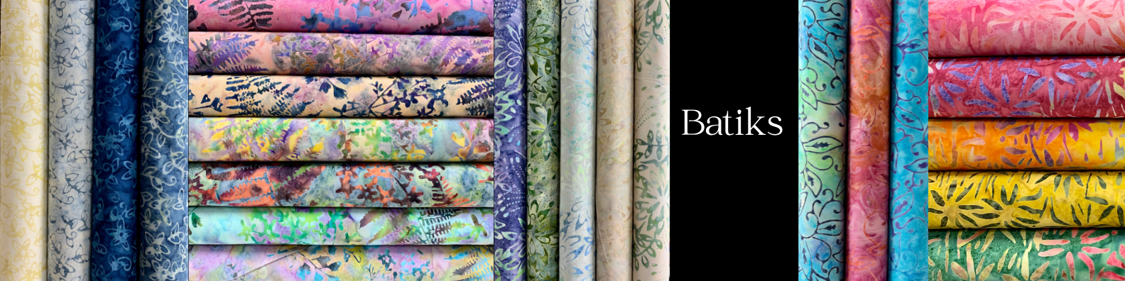 Batik Textiles - 4702 - Rainbow Navy Swirling Flowers - Fireworks  Collection Blender Fabric - Multicolored Mini Floral Dots Dark Blue Black