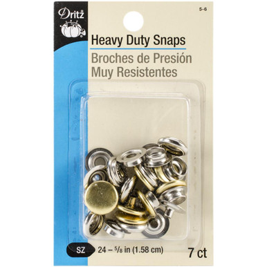 Dritz Snaps 3/8 7/Pkg-White