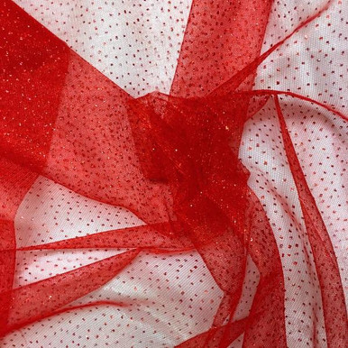 Darice Tango Red Matte Tulle Fabric