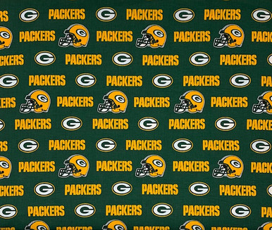 Cotton Fabric - Sports Fabric - NFL Football Green Bay Packers