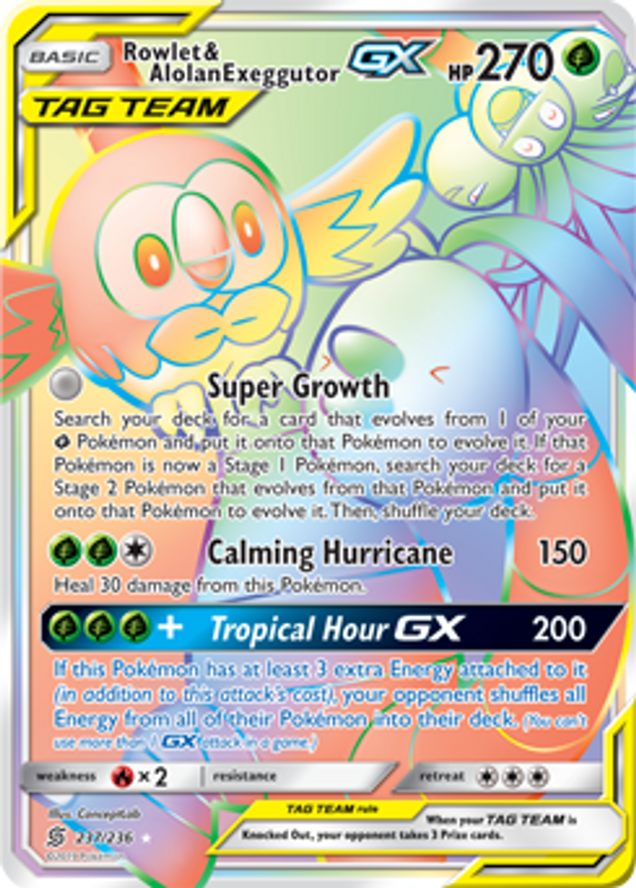 Rowlet & Alolan Exeggutor GX