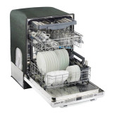 Unique Appliances Classic Retro 24" 45 Decibel ENERGY STAR Certified Built-In Dishwasher with Adjustable Rack Stainless Steel