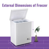 2.5 Cubic Feet Chest Freezer with Adjustable Temperature Controls