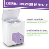 2.5 Cubic Feet Chest Freezer with Adjustable Temperature Controls