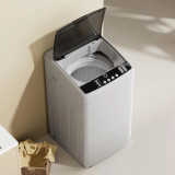 Full-Automatic Washing Machine, 2.5 Cu Ft Portable Washer with Drain Pump, 19LBS Automatic Washer Machine with 10 Wash Programs, LED Display, 8 Water Levels