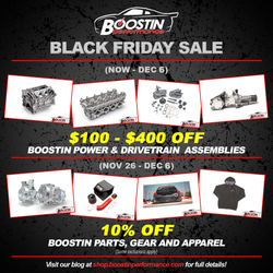 Boostin Performance Black Friday Sale! ENDS DEC 6!