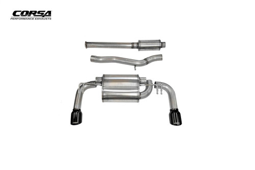 Corsa Dual Tip Catback Exhaust System (Evo X) - Black Tip Corsa Dual Tip Catback Exhaust System (Evo X) - Black Tip