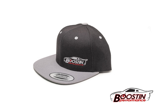 Boostin Performance - Flat Bill Snap Back Hat (Silver/Black)